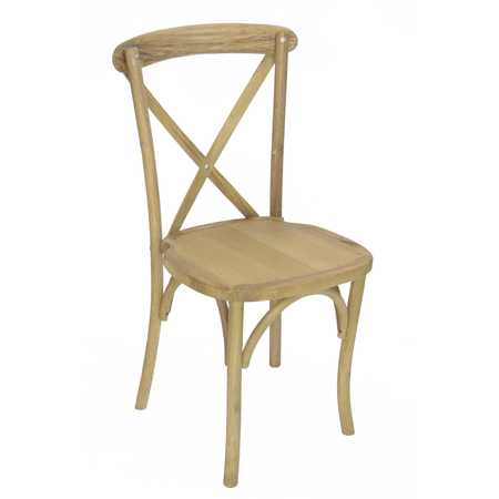 ATLAS COMMERCIAL PRODUCTS Madison Cross Back X-Back Chair, Oak Wood XBC4OAK
